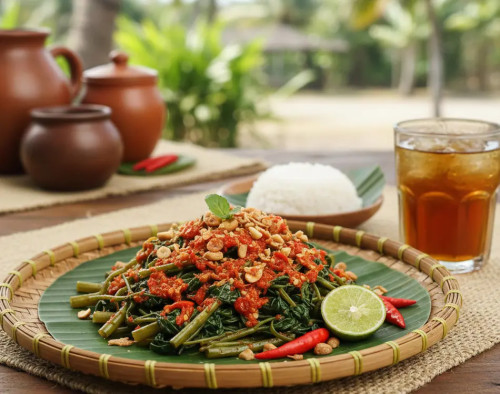 Plecing Kangkung Lombok Autentik, Eksplorasi Rasa Pedas Segar dalam Hidangan Tradisional Rumahan cover